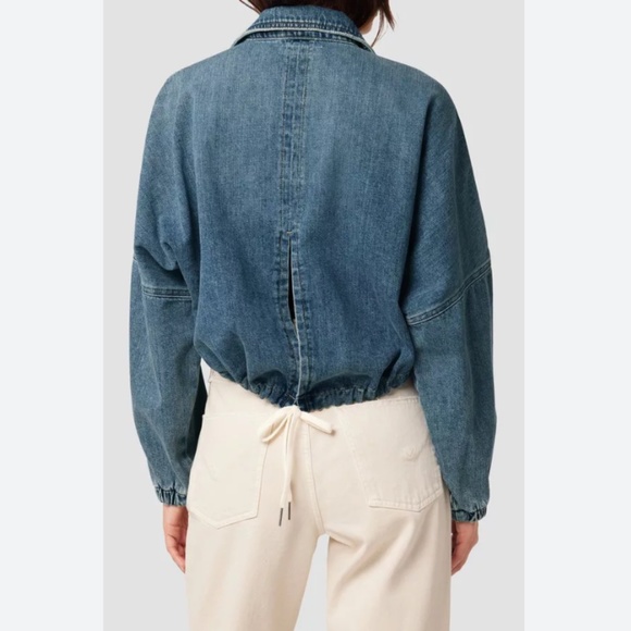 Hudson Jeans Cropped Denim Military Jacket - Picture 4 of 15